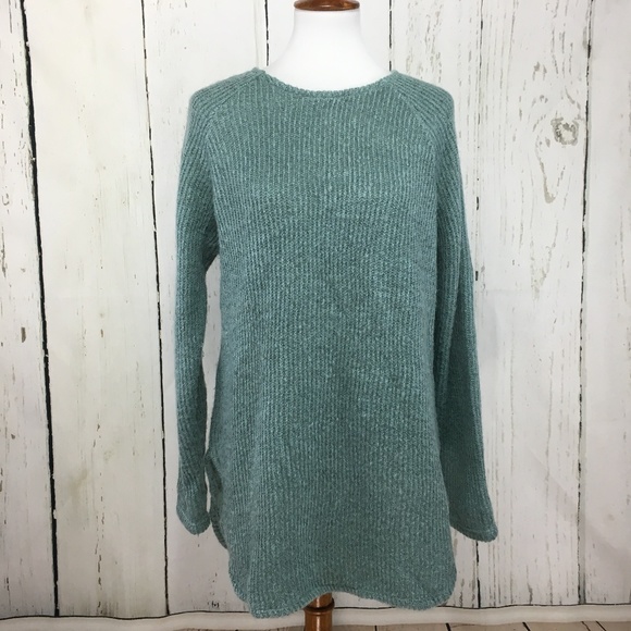 Urban Outfitters Sweaters - Urban Outfitters Slit Hem Back Zip Sweater Sz L